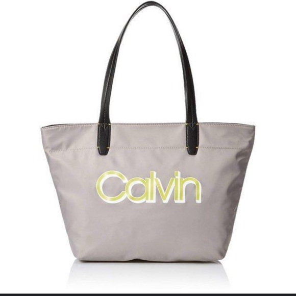 Calvin Klein Beige Nylon Tote Bag - Modern, Lightweight, and Stylish - Picture 14 of 15